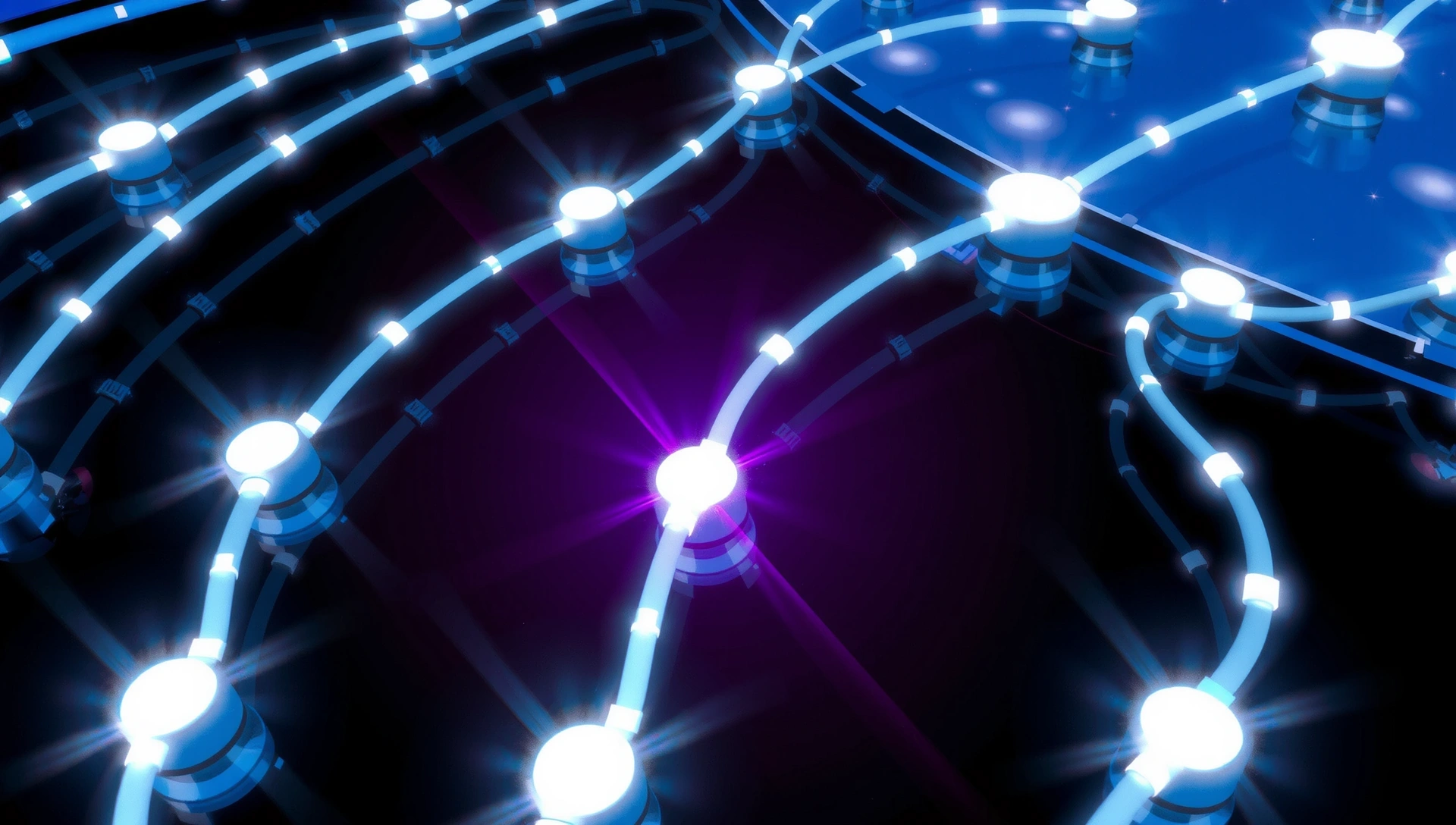 Abstract digital network representing global communication and connection