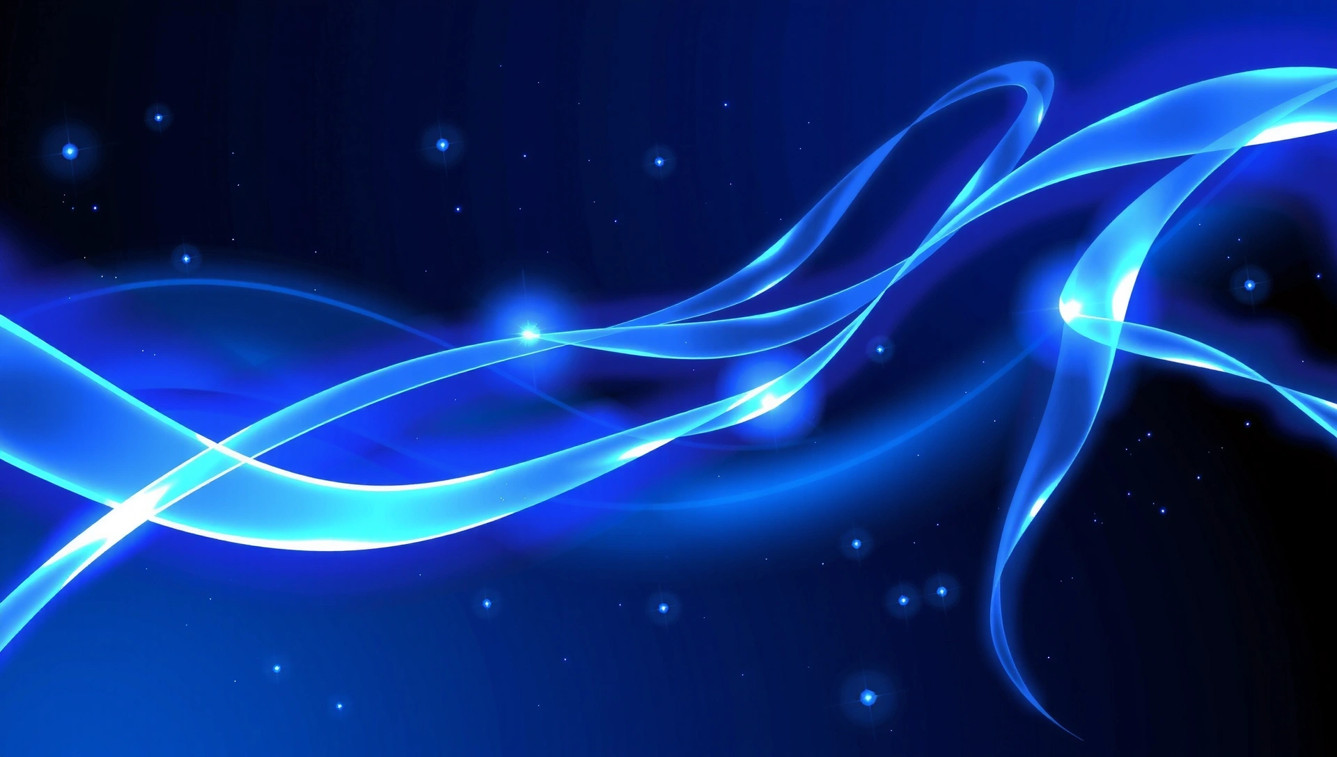 Abstract digital creativity background with flowing lines and glowing particles