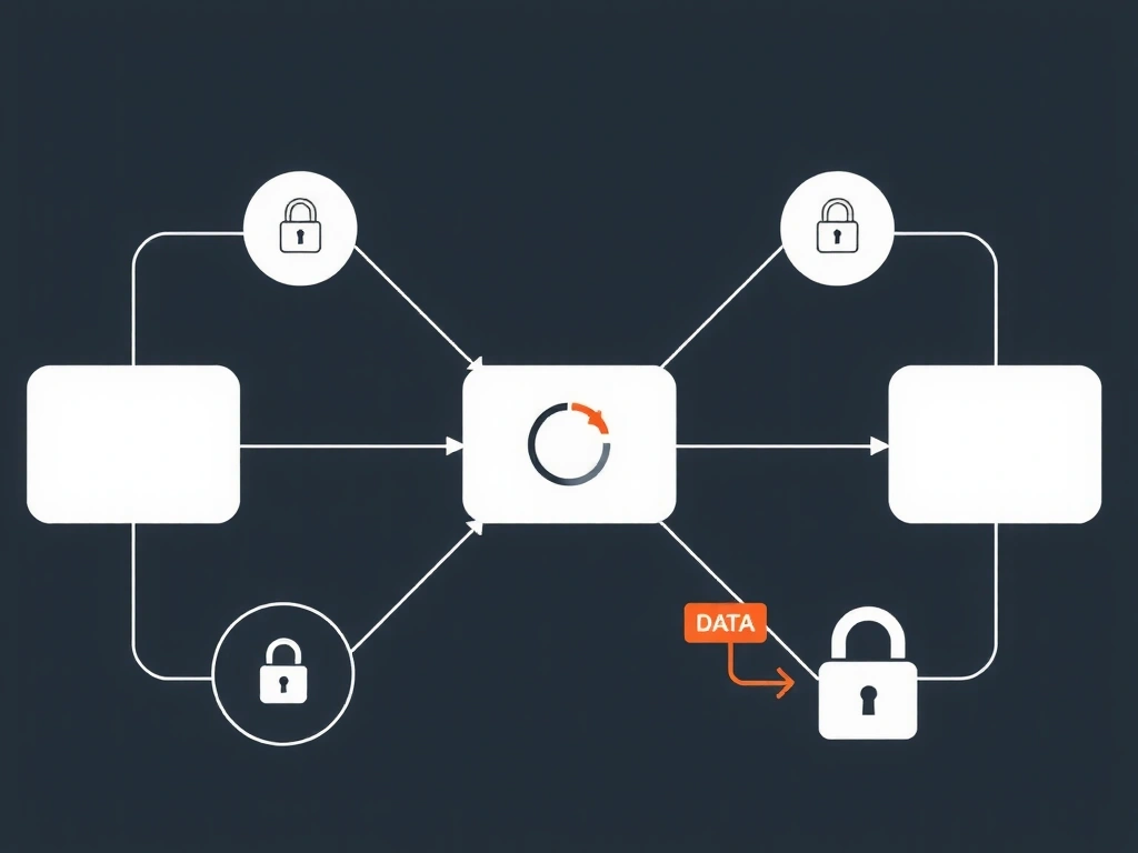 Illustration of data sharing and secure connections