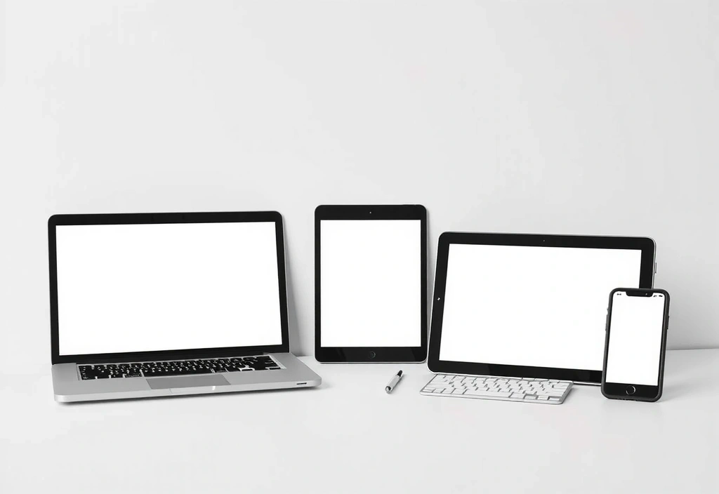 Various devices (laptop, tablet, smartphone) displaying a website, symbolizing cross-device testing