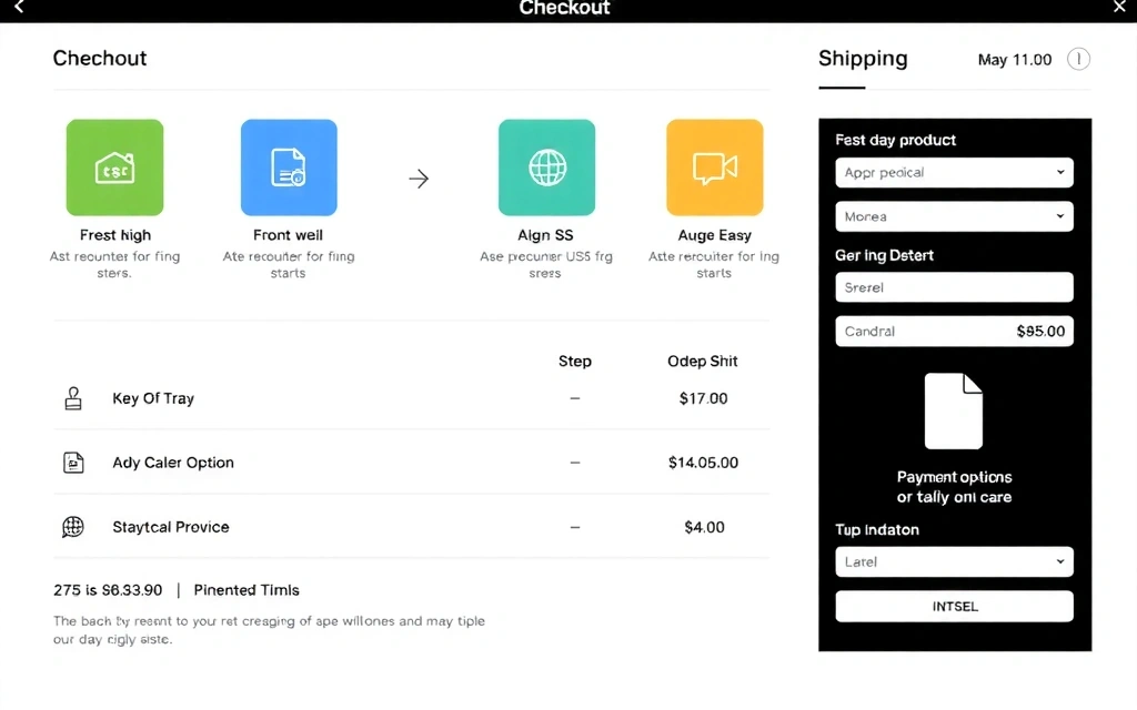 Wireframe of an e-commerce checkout page