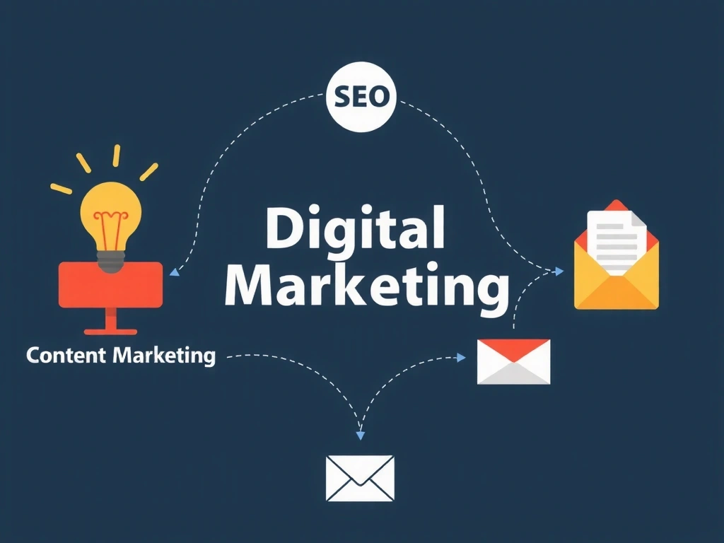 Digital Marketing strategy illustration