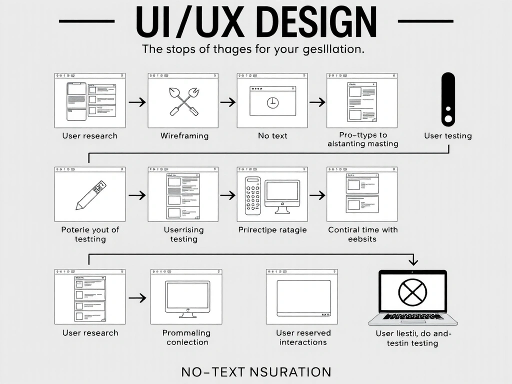 UI/UX Design process illustration