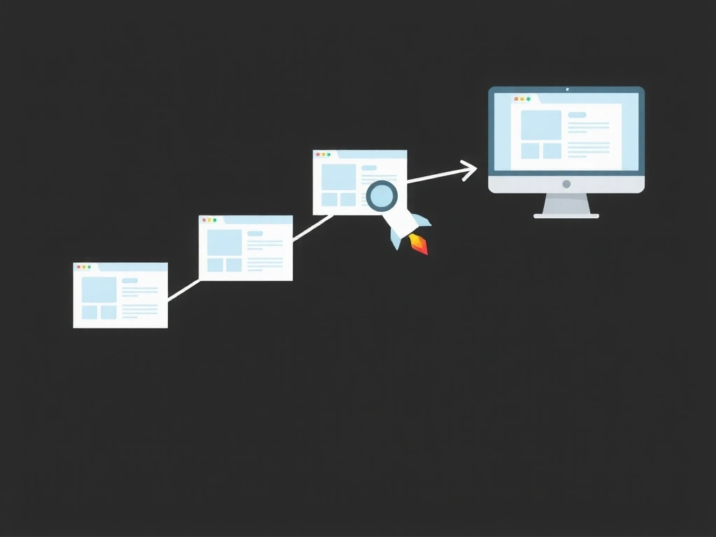 Web Design & Development process illustration